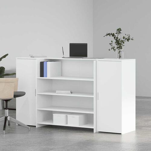Receptionsskranke 180x50x103,5 cm konstrueret træ hvid