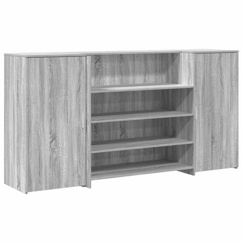Receptionsskranke 200x50x103,5 cm konstrueret træ grå sonoma