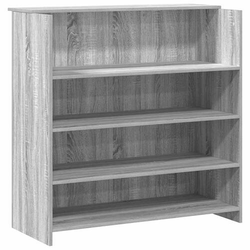 Receptionsskranke 200x50x103,5 cm konstrueret træ grå sonoma