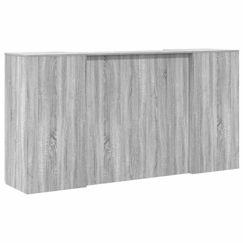 Receptionsskranke 200x50x103,5 cm konstrueret træ grå sonoma