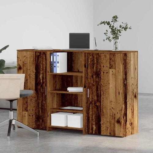 Receptionsskranke 155x50x103,5 cm konstrueret træ antikt træ