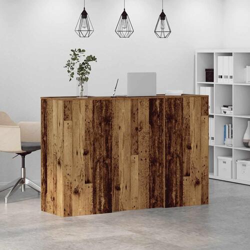 Receptionsskranke 155x50x103,5 cm konstrueret træ antikt træ