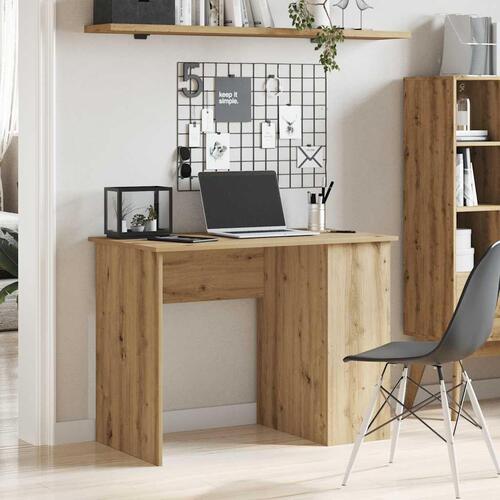 Skrivebord 100x55x75 cm konstrueret træ kunsteg