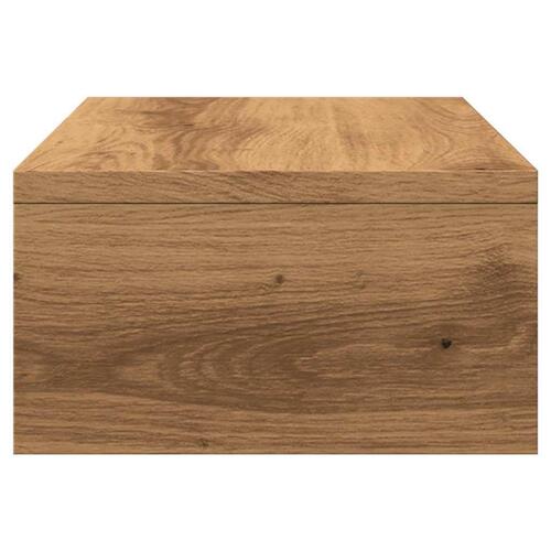 Skærmstander 42x24x13 cm konstrueret træ egetræ