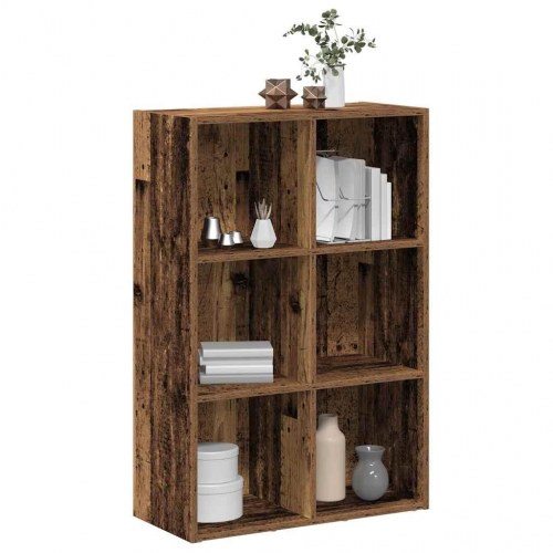 Bogreol/skænk 66×30×98 cm i konstrueret træ - antikt træ