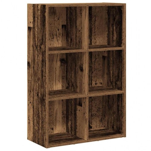 Bogreol/skænk 66×30×98 cm i konstrueret træ - antikt træ