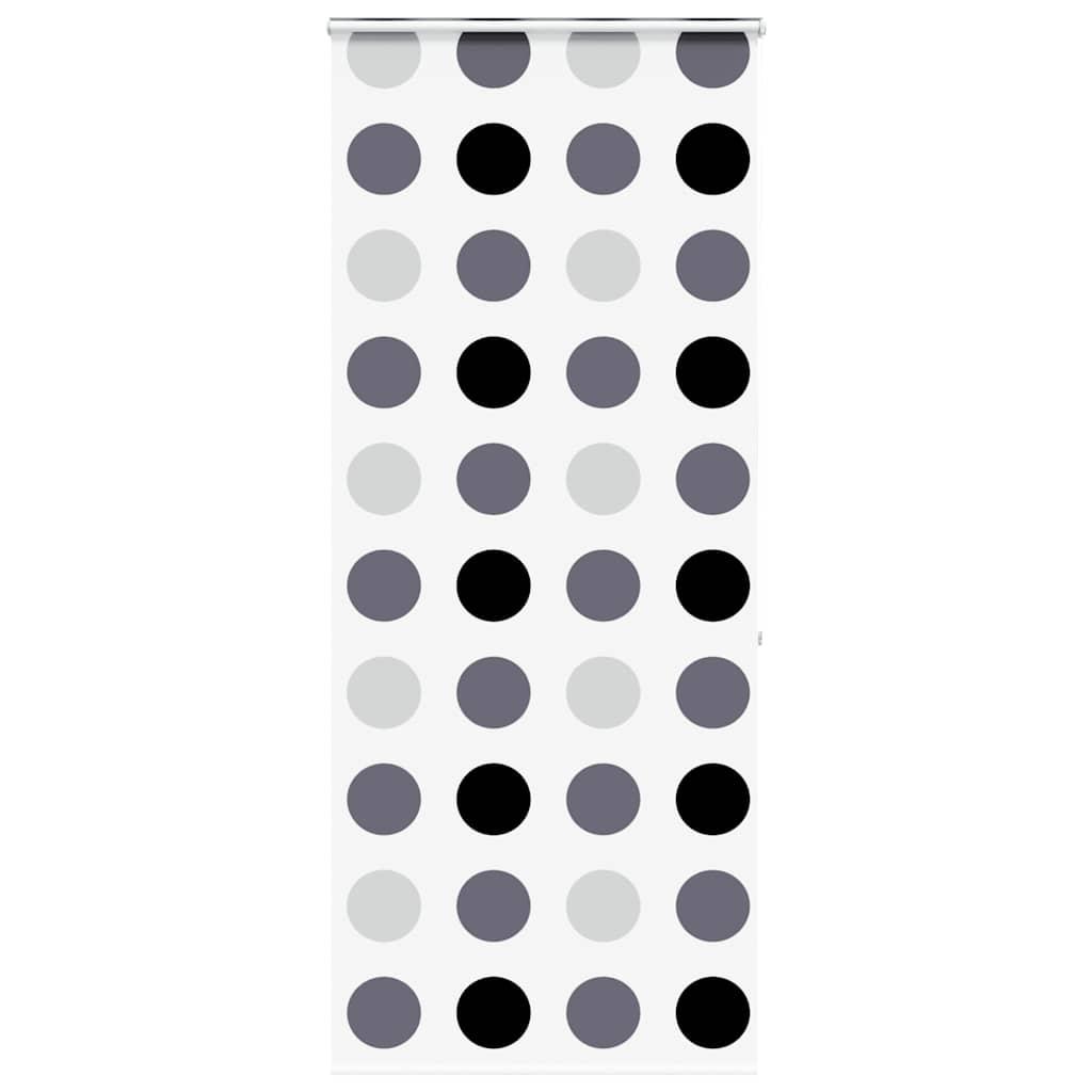 Bruserullegardin Stofbredde 76 Cm Cirkler - med kassette / 110 x 240 cm