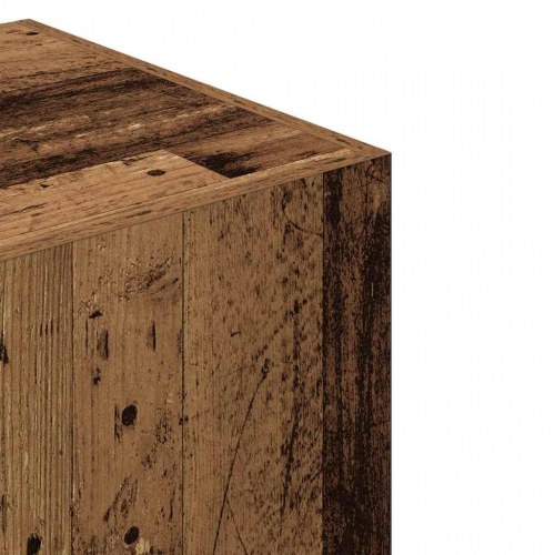 Klædeskab 80×52×180 cm i konstrueret træ - antikt træ