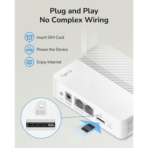 Cudy LT300_EU 4G router - Hvid, Wi‑Fi 4, RJ45 LAN