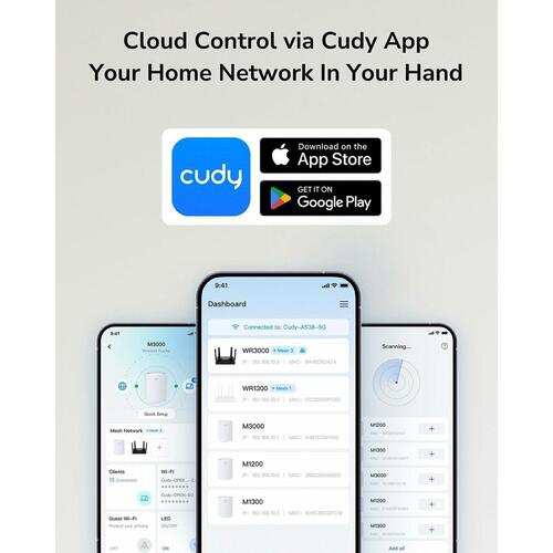 Cudy LT300_EU 4G router - Hvid, Wi‑Fi 4, RJ45 LAN