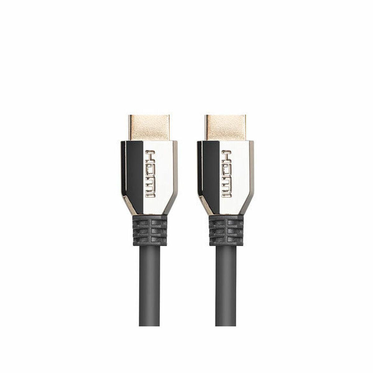 Lanberg HDMI-kabel 0,5 m - fladt, sort billede