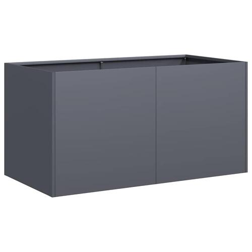 Plantekasse antracitgrå 80x40x40 cm koldvalset stål