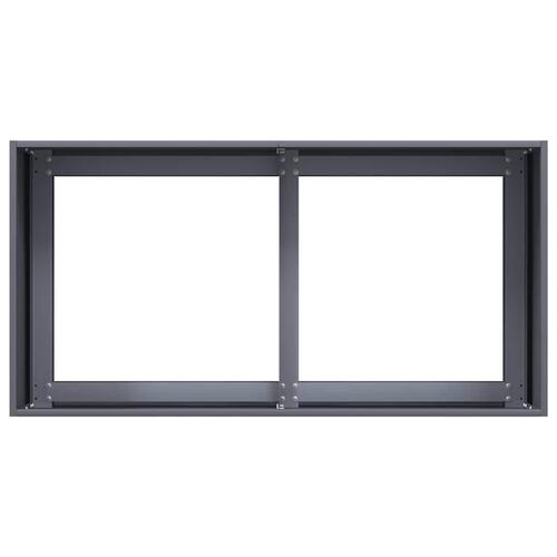 Plantekasse antracitgrå 80x40x40 cm koldvalset stål