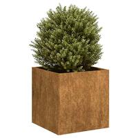 Plantekasse rustfarvet 40x40x40 cm forvitringsstål