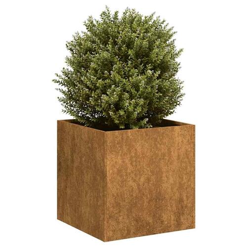 Plantekasse rustfarvet 40x40x40 cm forvitringsstål