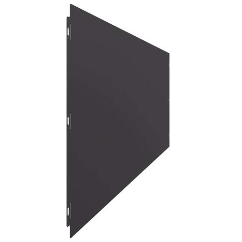 Plænekanter 10 stk. 25x103 cm koldvalset stål sort