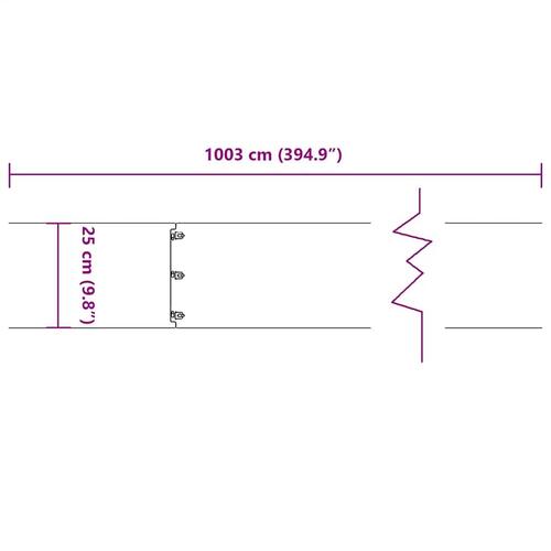Plænekanter 10 stk. 25x103 cm koldvalset stål sort