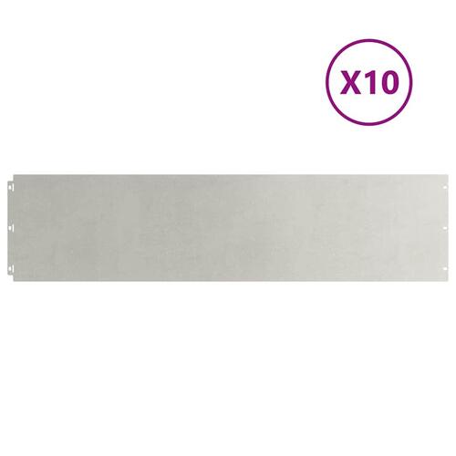 Plænekanter 10 stk. 25x103 cm rustfrit stål