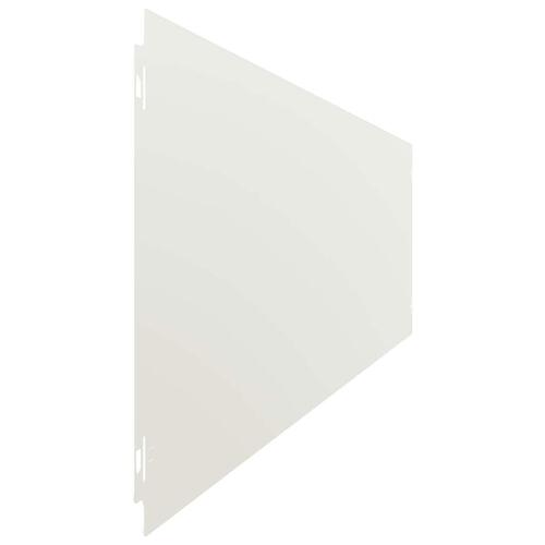 Plænekanter 10 stk. 20x103 cm koldvalset stål hvid
