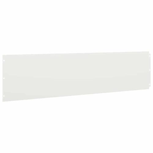 Plænekanter 10 stk. 25x103 cm koldvalset stål hvid