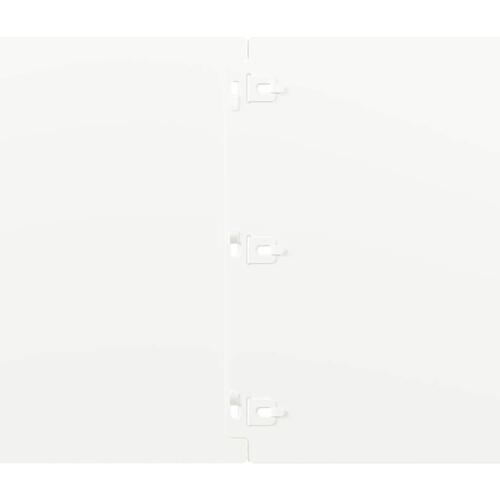 Plænekanter 10 stk. 25x103 cm koldvalset stål hvid