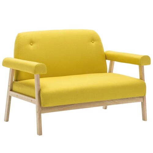 Topersoners sofa i stof gul