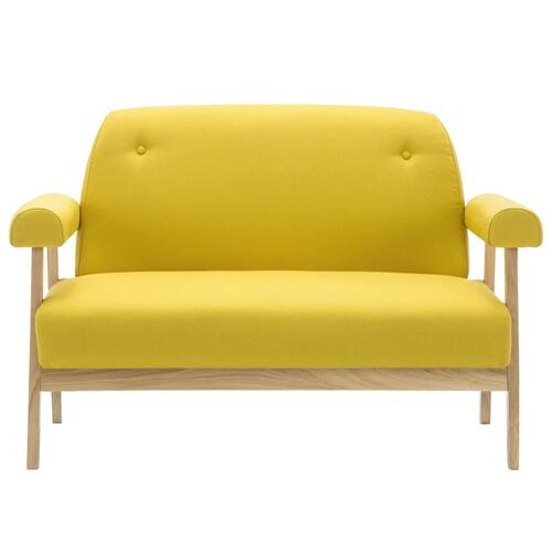 Topersoners sofa i stof gul