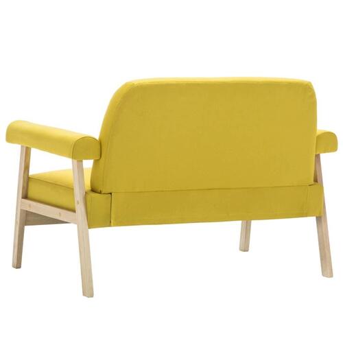 Topersoners sofa i stof gul