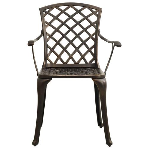 Havestole 4 stk. støbt aluminium bronzefarvet