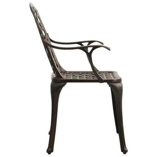 Havestole 4 stk. støbt aluminium bronzefarvet
