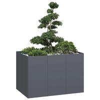 Plantekasse 120x80x80 cm stål antracitgrå