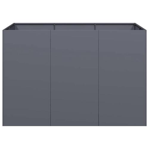 Plantekasse 120x80x80 cm stål antracitgrå