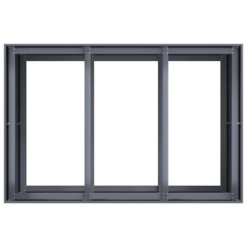 Plantekasse 120x80x80 cm stål antracitgrå