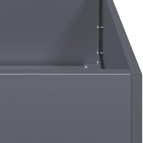 Plantekasse 120x80x80 cm stål antracitgrå