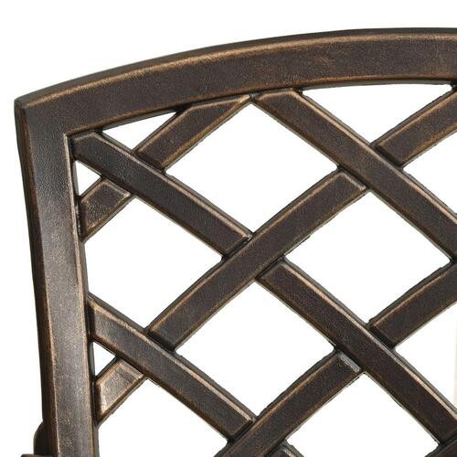 Havestole 4 stk. støbt aluminium bronzefarvet