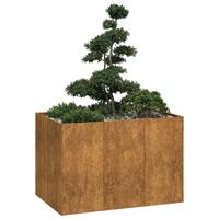 Plantekasse rustfarvet 120x80x80 cm forvitringsstål
