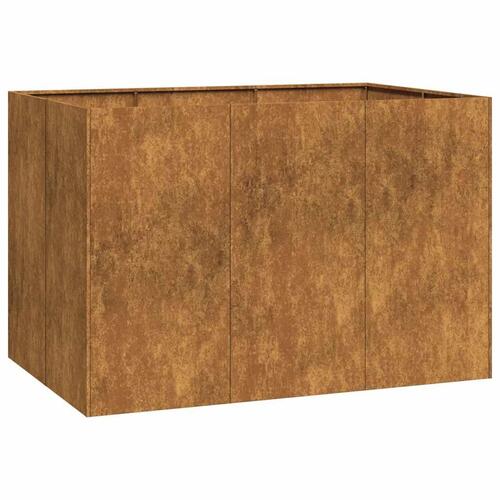 Plantekasse rustfarvet 120x80x80 cm forvitringsstål