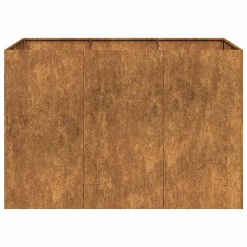 Plantekasse rustfarvet 120x80x80 cm forvitringsstål