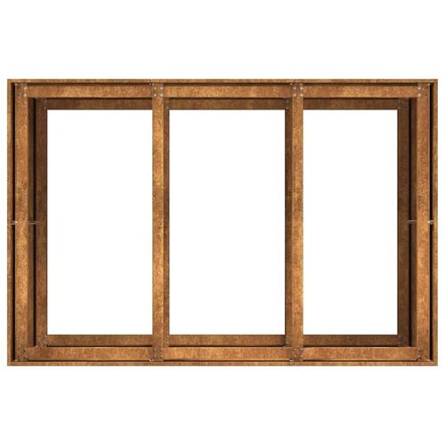 Plantekasse rustfarvet 120x80x80 cm forvitringsstål