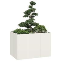 Plantekasse 120x80x80 cm stål hvid