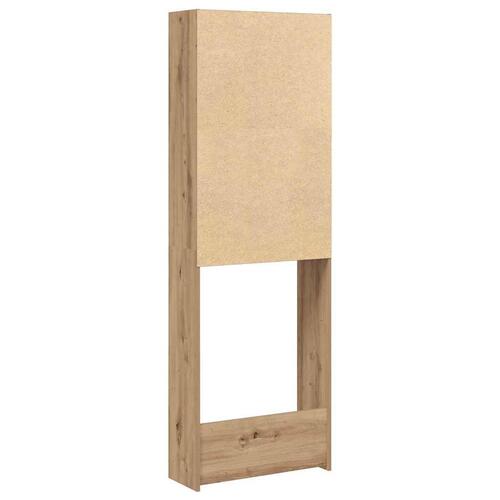 Vaskemaskineskab 64x24x190 cm egetræ