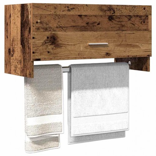 Garderobeskab i gammel trælook - 70 × 32,5 × 35 cm, konstrueret træ