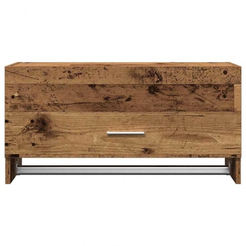 Garderobeskab i gammel trælook - 70 × 32,5 × 35 cm, konstrueret træ