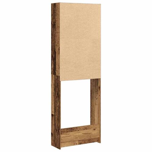 Vaskemaskineskab 64x24x190 cm antikt træ