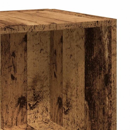 Hjørneskab 33×33×67 cm i konstrueret træ - antikt træ