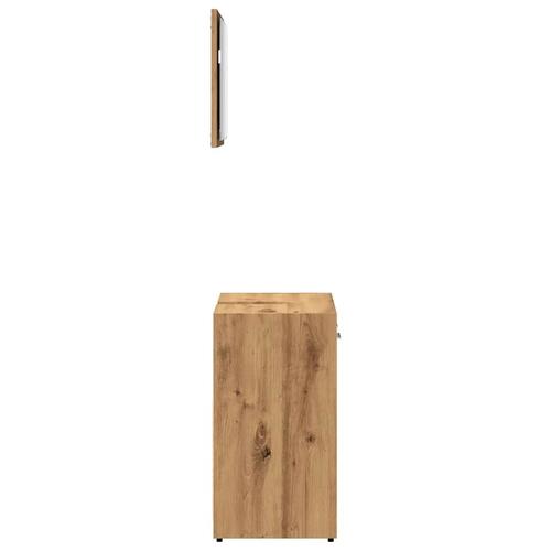 Badeværelsesskab med spejl 58x33x60 cm konstrueret træ kunsteg