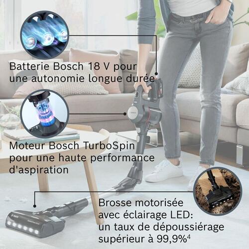 BOSCH BBS712A trådløs støvsuger - sort/grå