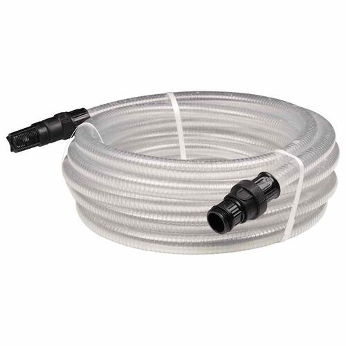 Sugeslange med messingkoblinger 1" 10 m PVC Transparent