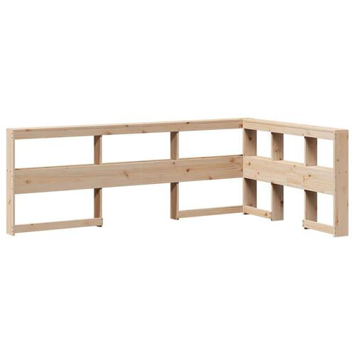 Seng med reol uden madras 135x190 cm massivt fyrretræ
