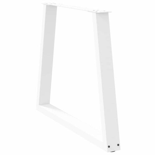 Spisebordsben V-form 3 stk Hvid 70x(72-73,3) cm Stål